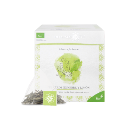 Dharma Té Pirámide BIO Té Verde Jengibre y Limón